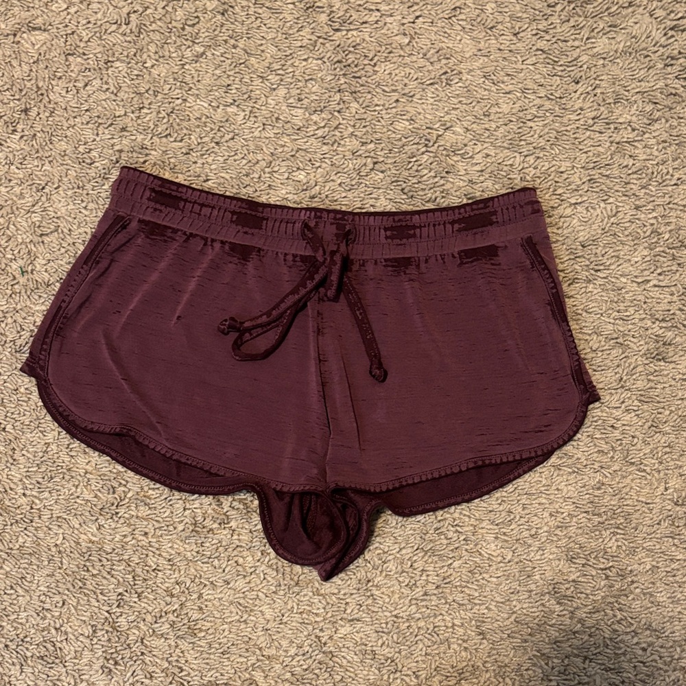 Aerie Burgundy Lounge Shorts